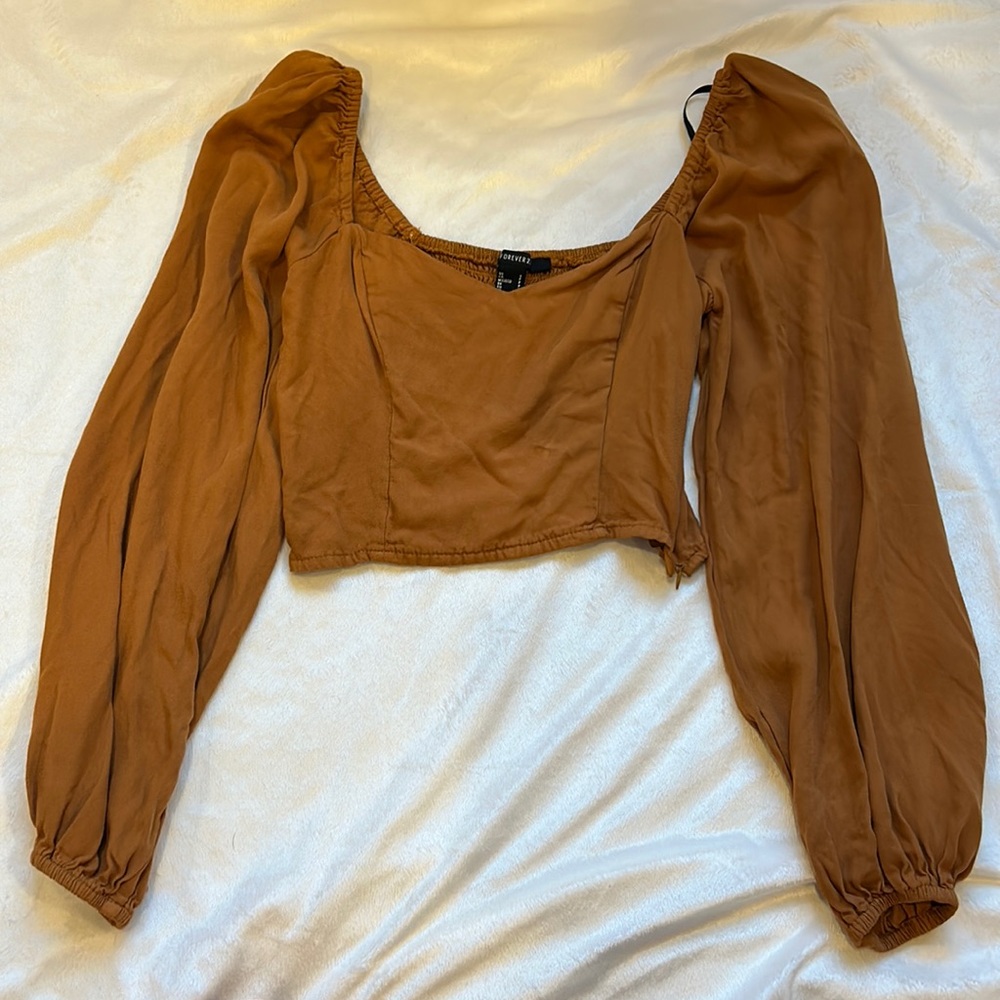 Tan corset top